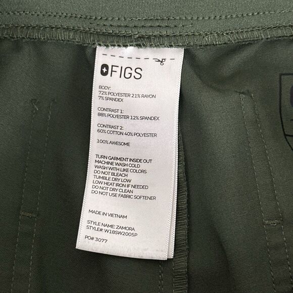 FIGS Limited Edition Moss Catarina Top Zamora Jogger Pant Scrub Set Size M/P - Picture 14 of 14